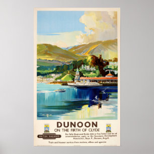 Poster Dunoon Sur Le Firth De Clyde Vintage voyage