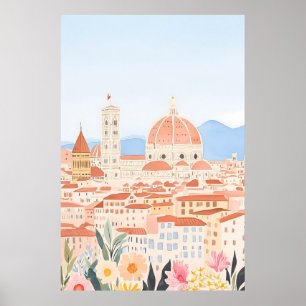 Poster Duomo minimal Italie Florence Art Print