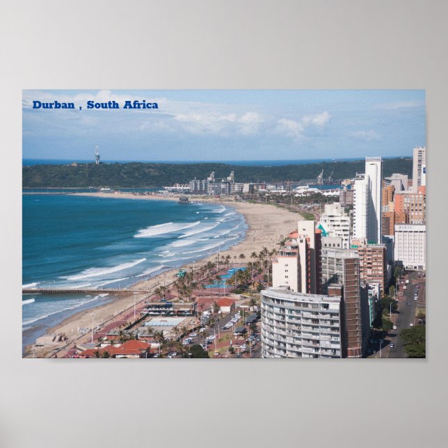 Poster Durban, Afrique du Sud (Devant)