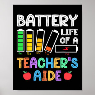 Poster Durée De Vie De La Batterie D'Un Enseignant Aide I