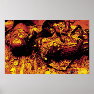 Poster Durga avec l'affiche de tambour
