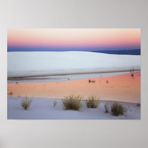 Poster Dusk sky reflected in pool of water from