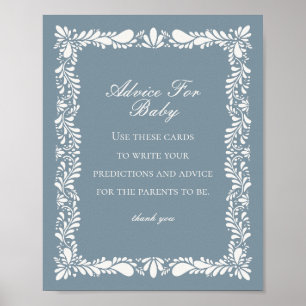 Poster Dusty Blue Talavera Carrelage Conseils pour Baby G