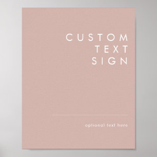 Poster Dusty Boho Rose Cards and Gifts Custom Sign