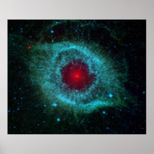 Poster Dusty Eye de Helix Nebula par le télescope Spitzer