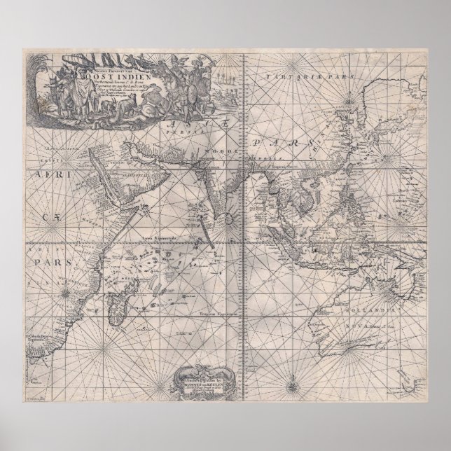 Poster Dutch East Indies 1689 - TRÈS haute résolution. (Devant)