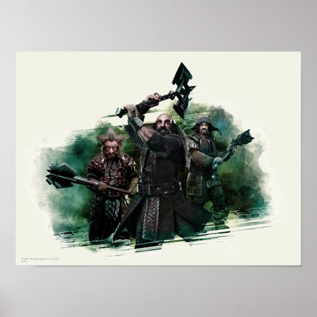 Poster Dwalin, Nori et Bofur Graphic (Devant)