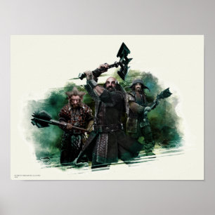 Poster Dwalin, Nori, et graphique de Bofur