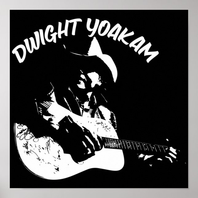 Poster Dwight Yoakam art et illustration Dwight Yoakam d (Devant)