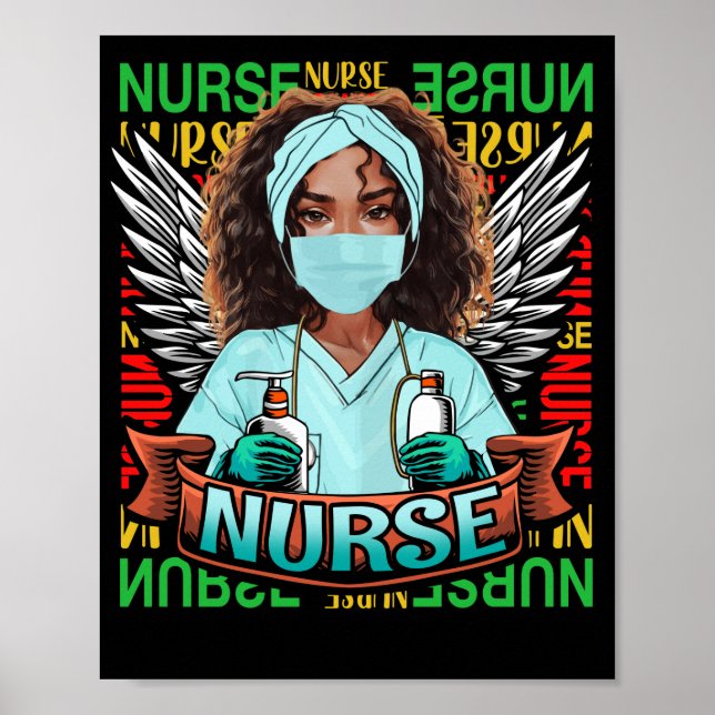 Poster Dy Black Nurse 2022 Costume Black History Mois (Devant)