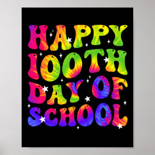 Poster Dye Joyeux 100e Jour D'École Étudiants Enfants Ens