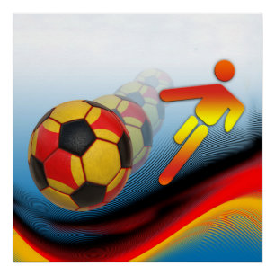 Poster Dynamique du football et du football