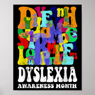 Poster Dyslexie Sensibilisation Handicap d'apprentissage 