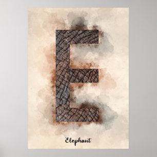 Poster E est pour Elephant