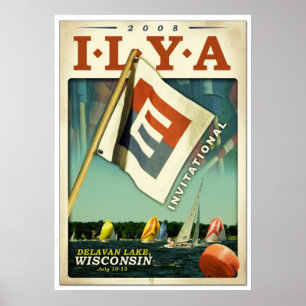 Poster E Race 2008 imprimé "vieilli"