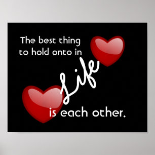 Poster Each Other - love quote - print