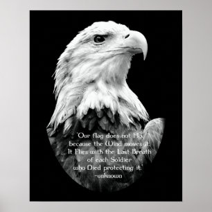 Poster Eagle chauve avec la citation patriotique