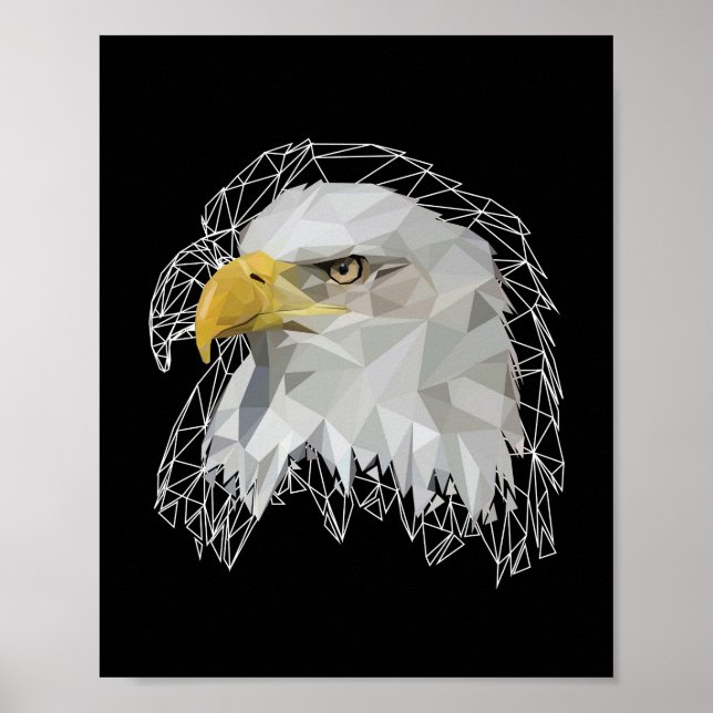 Poster Eagle Lowpoly (Devant)
