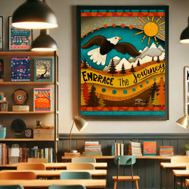 Poster Eagle Mountains Citation Inspirante Paysage modern