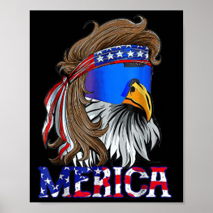 Poster Eagle Mullet 4 juillet fête de l'indépendance amér
