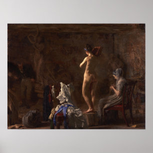 Poster Eakins - William Rush en train de sculpter