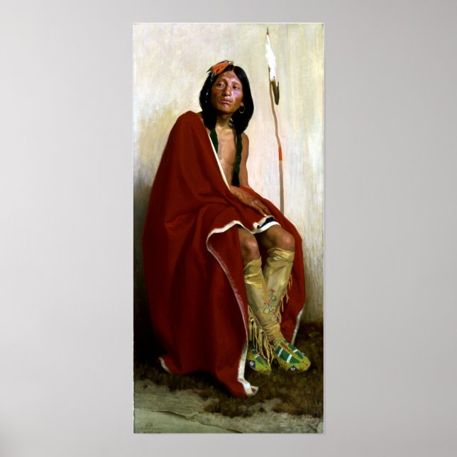 Poster Eanger Irving Couse Elk-Foot de la tribu Taos (Devant)
