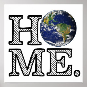 Poster Earth is Home Naturalist House Warmer