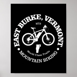 Poster East Burke Drôle East Burke Vermont Montagne Bikin