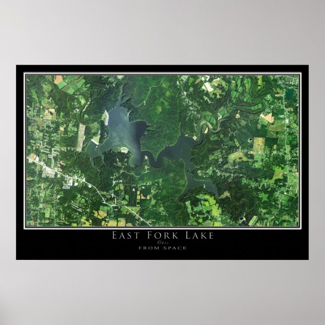 Poster East Fork Lake State Park Ohio Carte satellite (Devant)