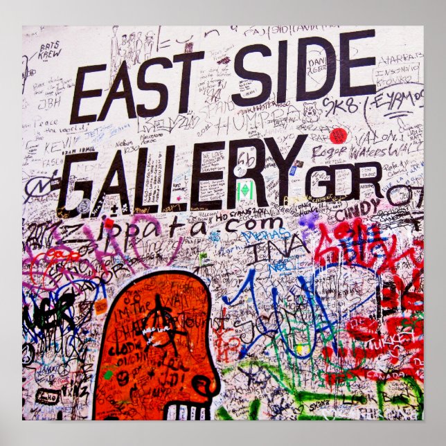Poster East Side Gallery, Berlin Wall, Graffiti (Devant)