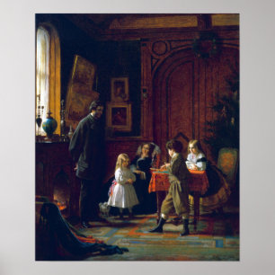 Poster Eastman Johnson Christmas Time, The Blodgett Famil