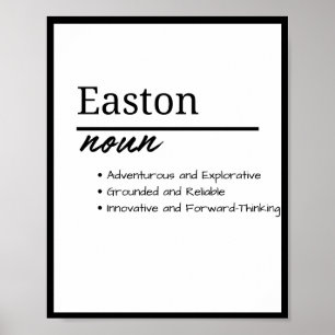 Poster Easton, Garçon Nom Personnalisé Définition