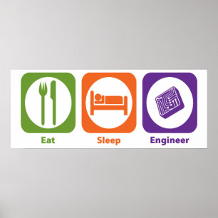 Poster Eat Sleep Engineer