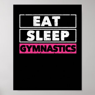 Poster Eat Sleep Gymnastics Repeat Funny Gymnast