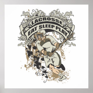 Poster Eat, Sleep, Play Lacrosse