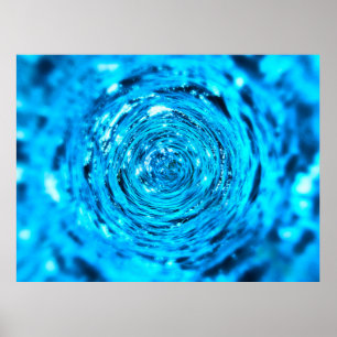Poster Eau aqua tunnel liquide