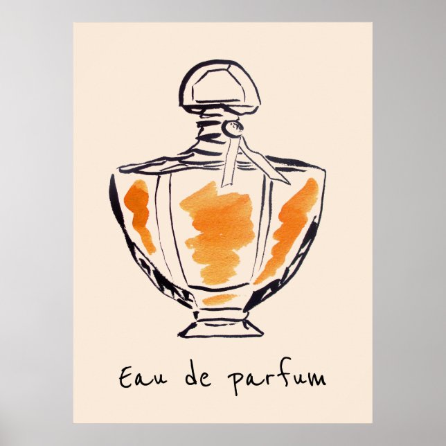Poster Eau de parfum Français Bouteille de parfum (Devant)