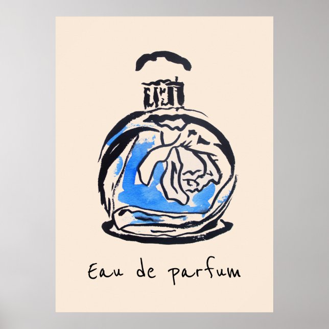 Poster Eau de parfum Français Mode bouteille de parfum (Devant)