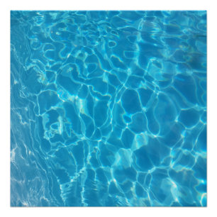 Poster Eau de piscine bleu ciel cristalline