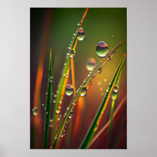 Poster Eau Droplets Calme Nature Tranquille Zen