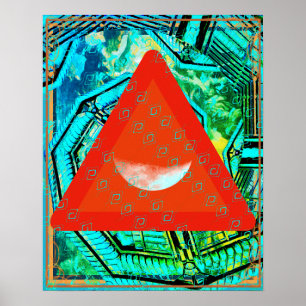 Poster Eau élémentaire dans l'aide de la méditation d'inc