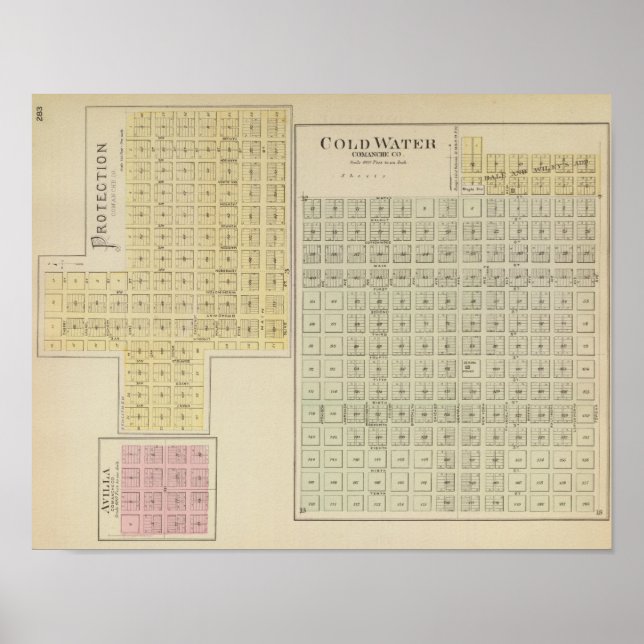 Poster Eau froide, Protection, Avilla, Kansas (Devant)