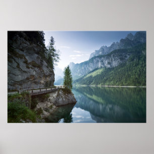 Poster Eau   Lac Gosau Salzkammergut Autriche
