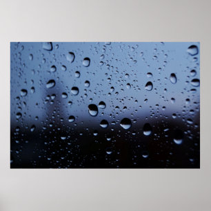 Poster Eau sur la photographie de fond miroir