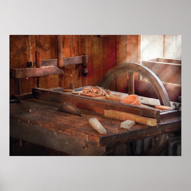 Poster Ébéniste - La scie à table (Devant)