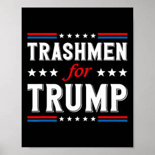 Poster Éboueurs pour Trump 2025 Élection drôle Garbygeman