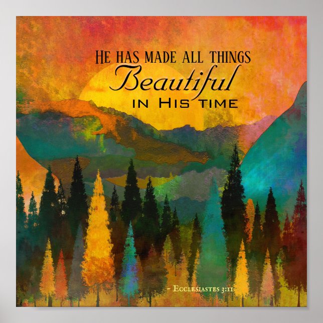 Poster Ecclesiaste 3:11 Has made all things beautiful (Devant)
