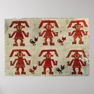 Poster Échantillon de tissu de Lambayeque avec un chiffre