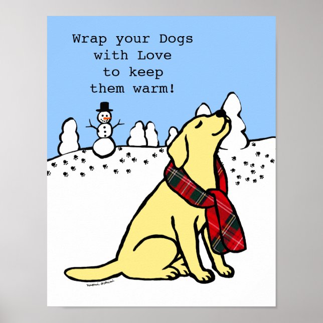 Poster Écharpe de taran jaune du Labrador (Devant)