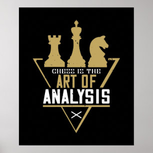 Poster Échecs - Les échecs sont l'art de l'analyse